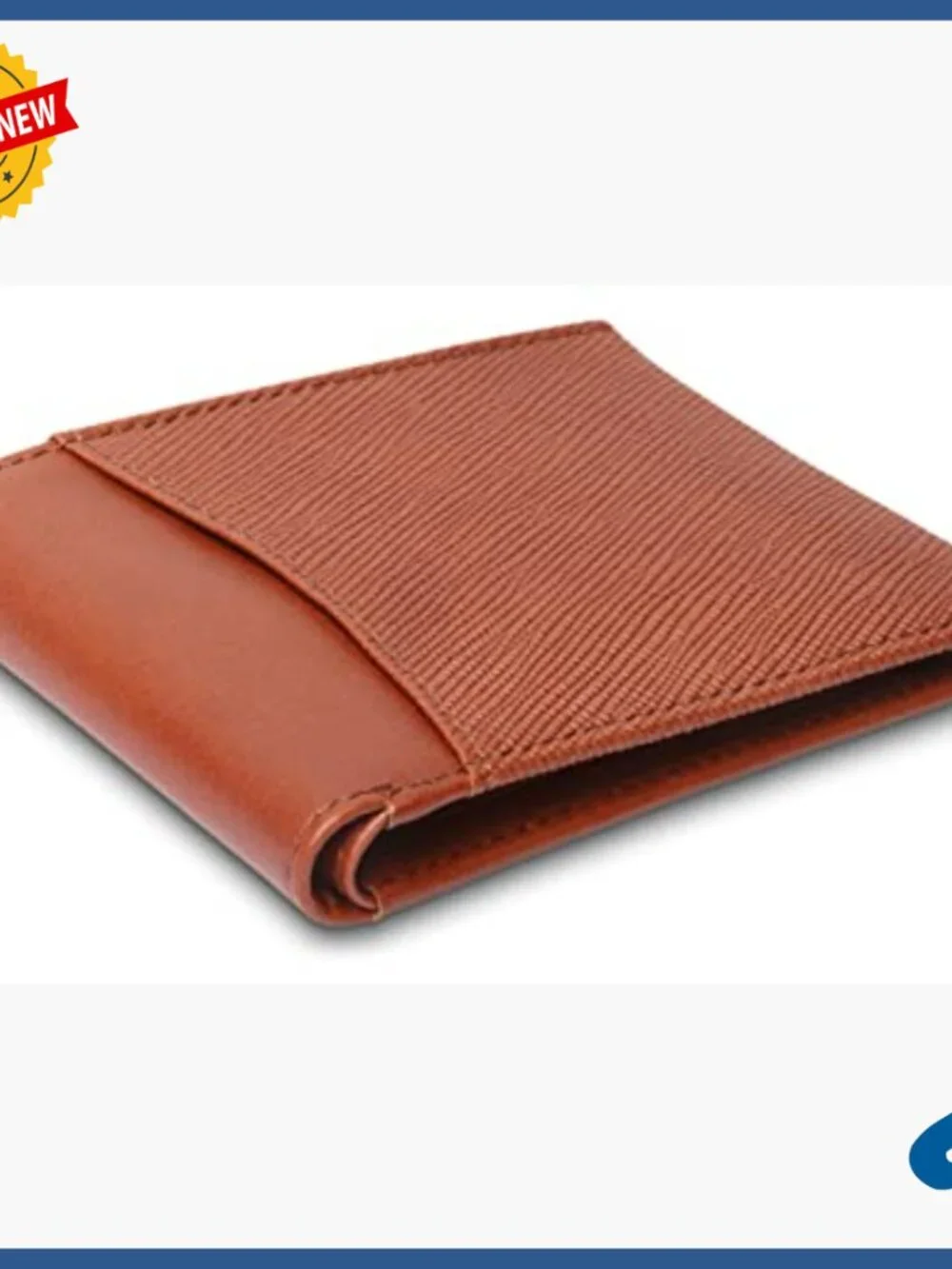 Leather Bi-Fold Wallet with RFID Blocking, 5 Card Slots, ID Window